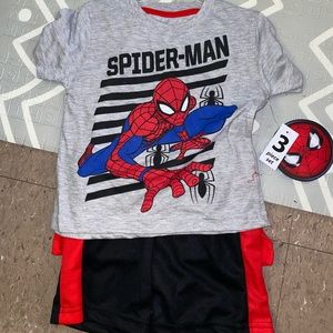 3 piece toddler spider man set new with tags
